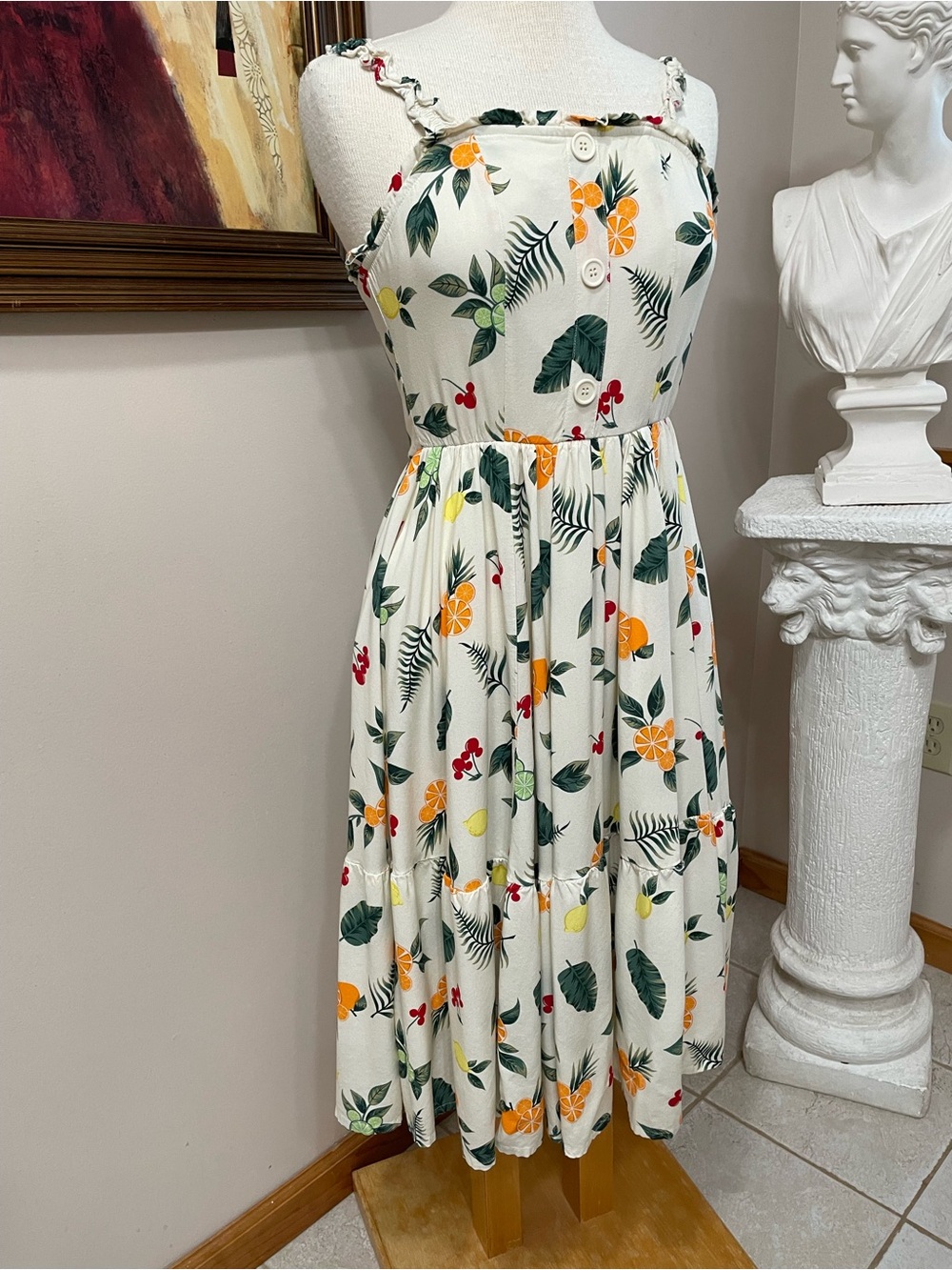 Her Universe Disney Fruit 🍎 Fit& Flare Dress M ADORABLE